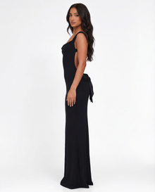 Alessandra • Vestido Maxi Espalda Descubierta en Negro