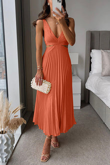 Helen | Vestido Largo Elegante en Naranja
