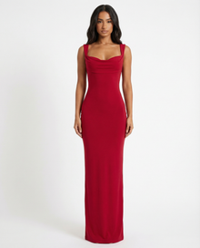 Alessandra • Vestido Maxi Espalda Descubierta en Rojo