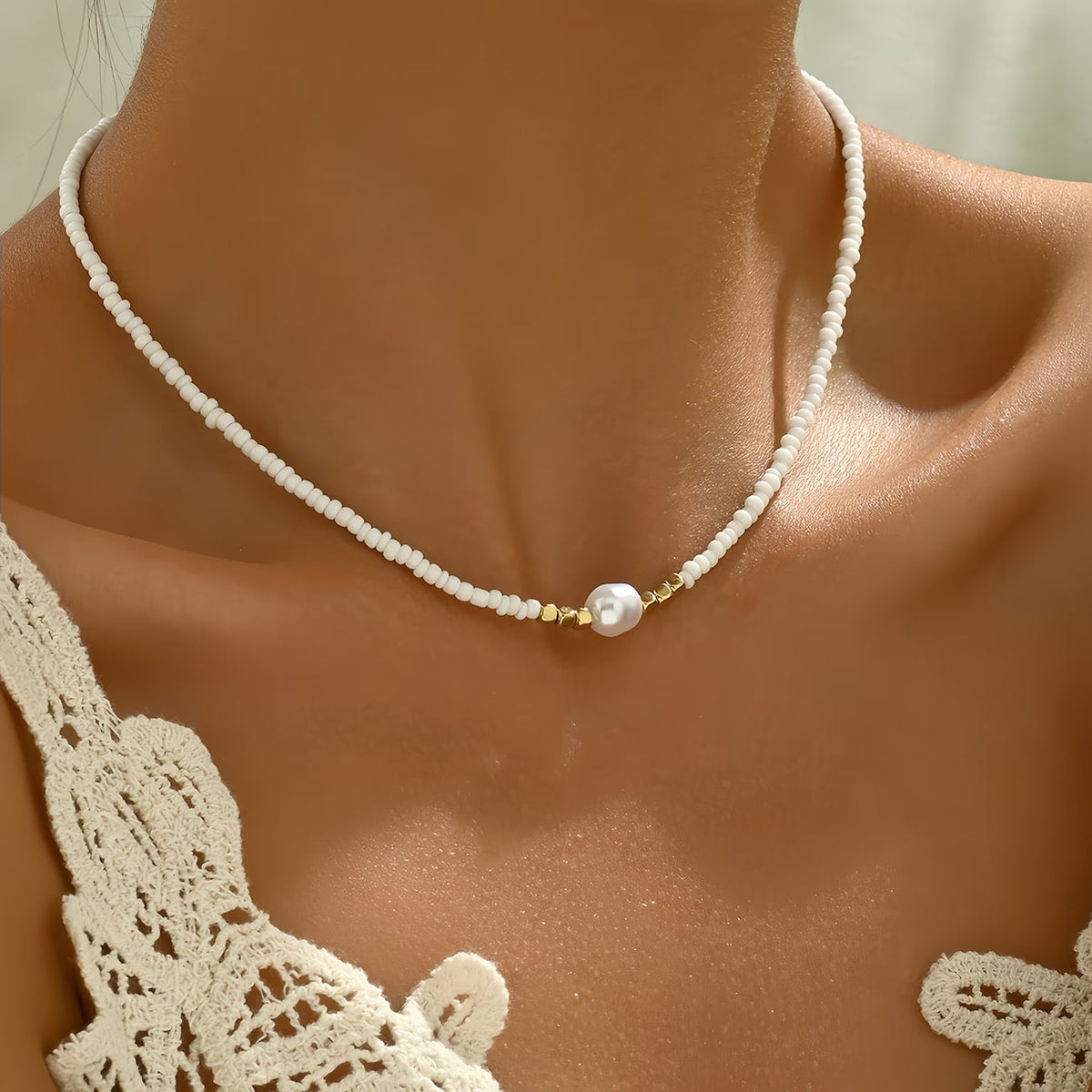 Collar de Perlas Minimal