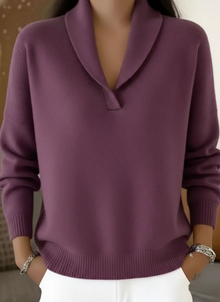 Antonine · Jersey de cuello chal en Morado