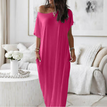 Vestido Altea™ | Caída fluida y hombro asimétrico en Fucsia