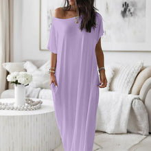 Vestido Altea™ | Caída fluida y hombro asimétrico en Lila