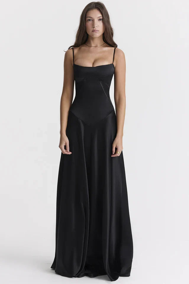 Cara • Vestido Maxi con Espalda Lazada