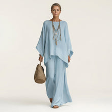 Conjunto Bohemio de Lino en Azul