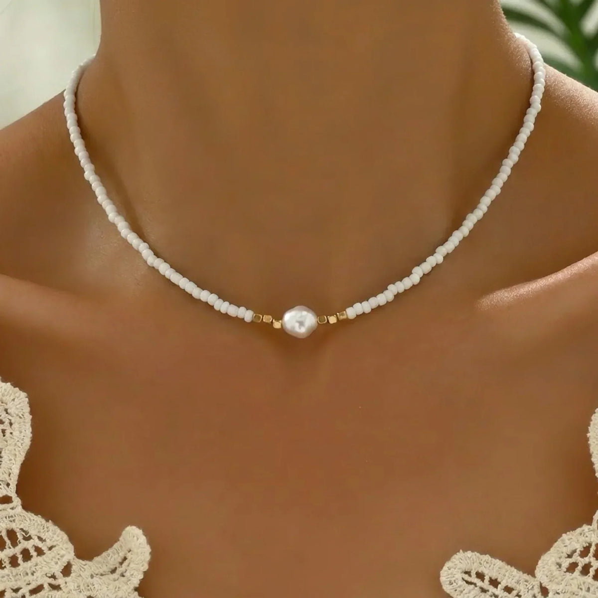 Collar de Perlas Minimal