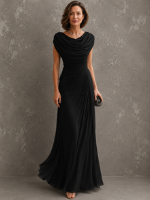 Vestido Maëlle Largo Elegante en Negro