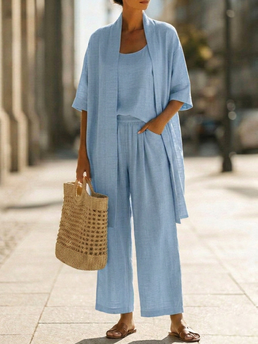Isa | Conjunto Tres Piezas Elegancia Sin Esfuerzo