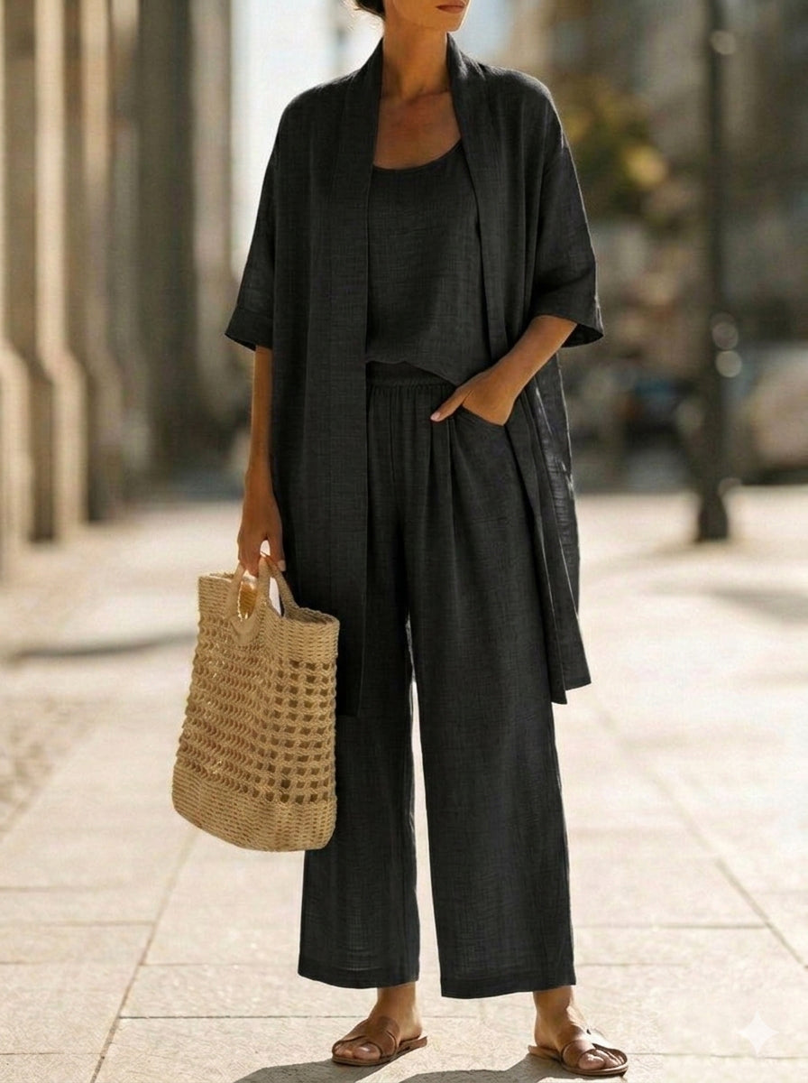 Isa | Conjunto Tres Piezas Elegancia Sin Esfuerzo