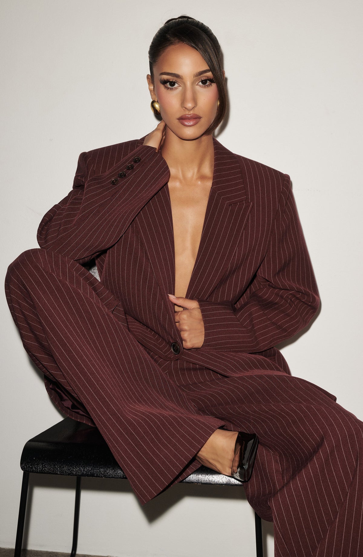 Blazer Reece - Burdeos a Rayas