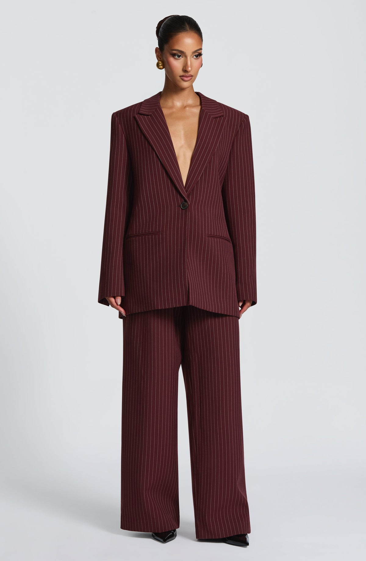 Blazer Reece - Burdeos a Rayas