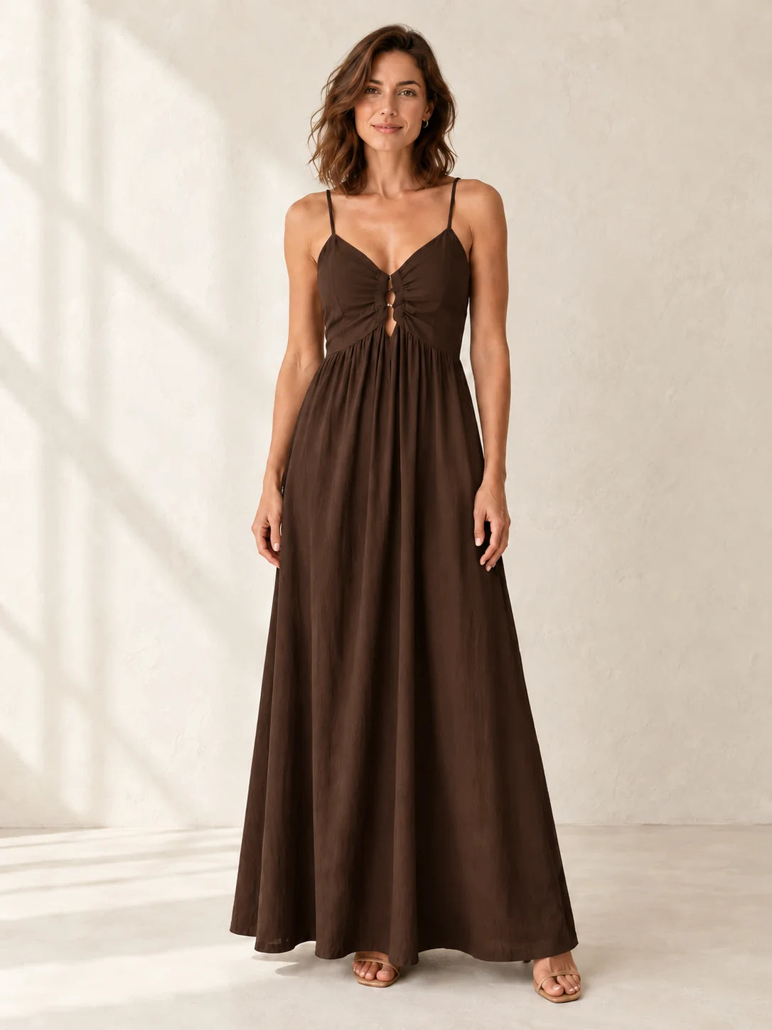 Delia - Vestido maxi con caida · fotografía 7