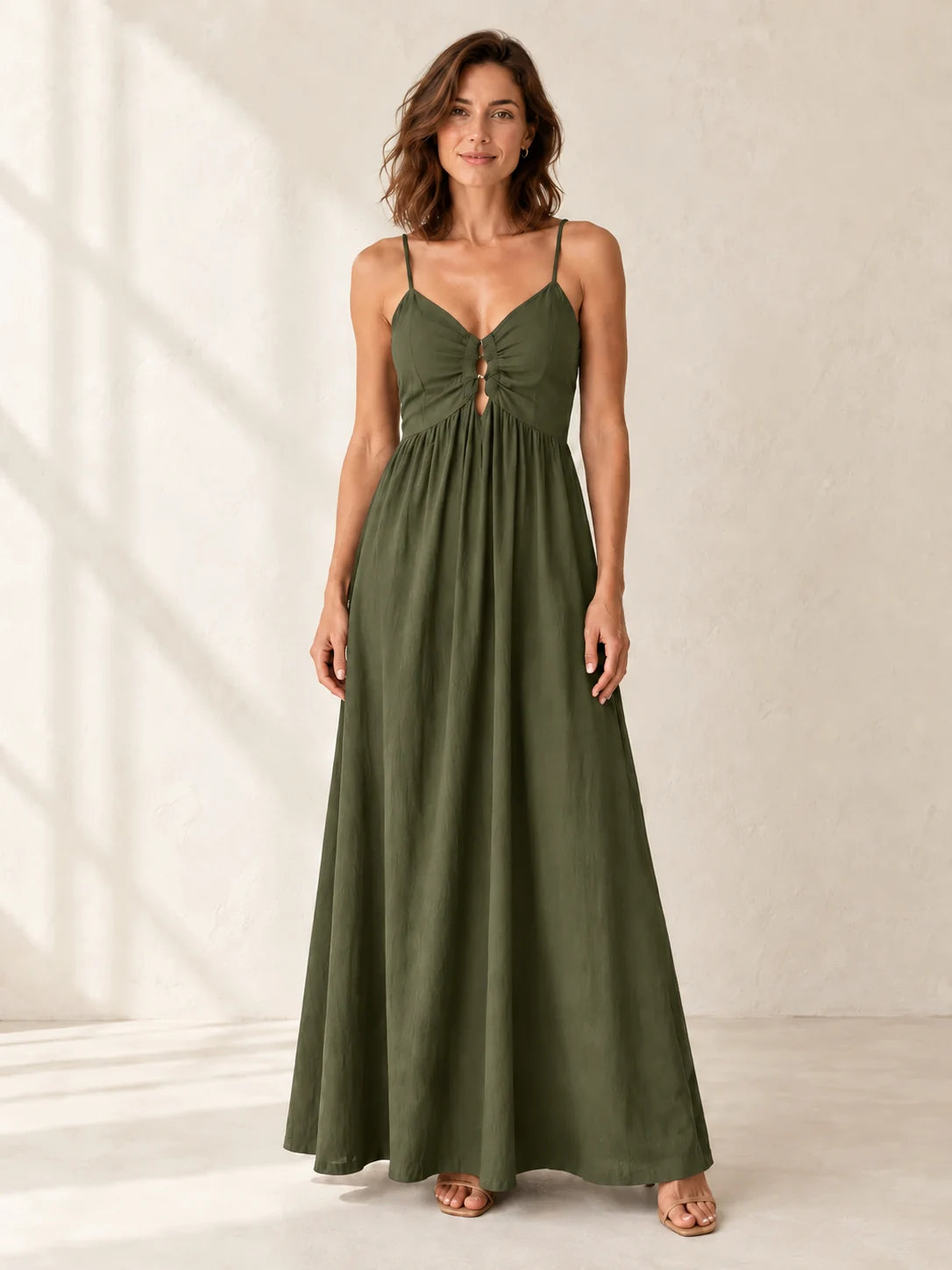 Delia - Vestido maxi con caida · fotografía 8