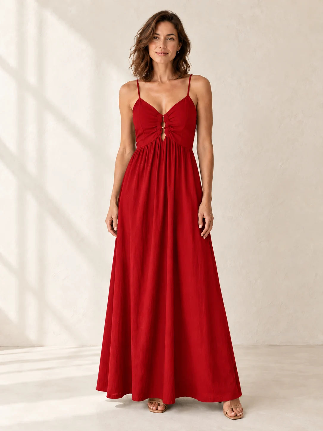 Delia - Vestido maxi con caida · fotografía 6