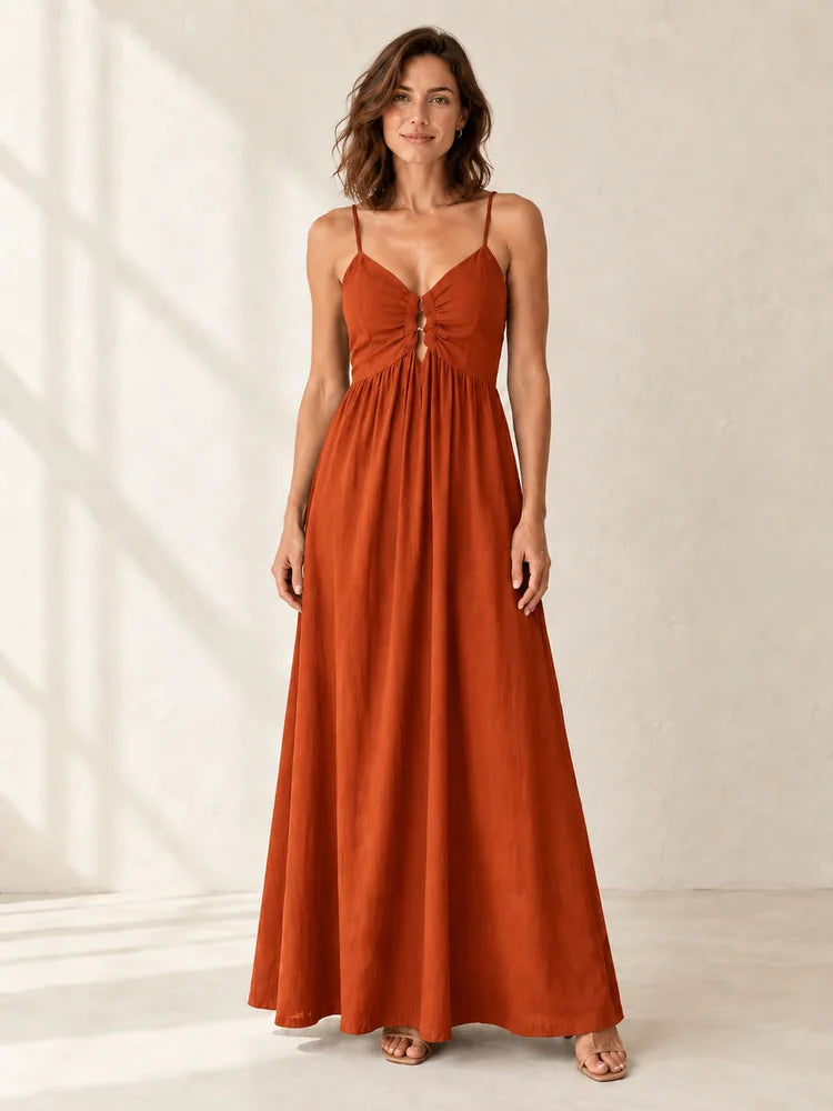 Delia - Vestido maxi con caida