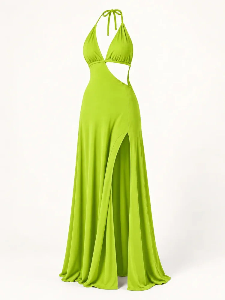 Marta - Vestido maxi con escote y apertura