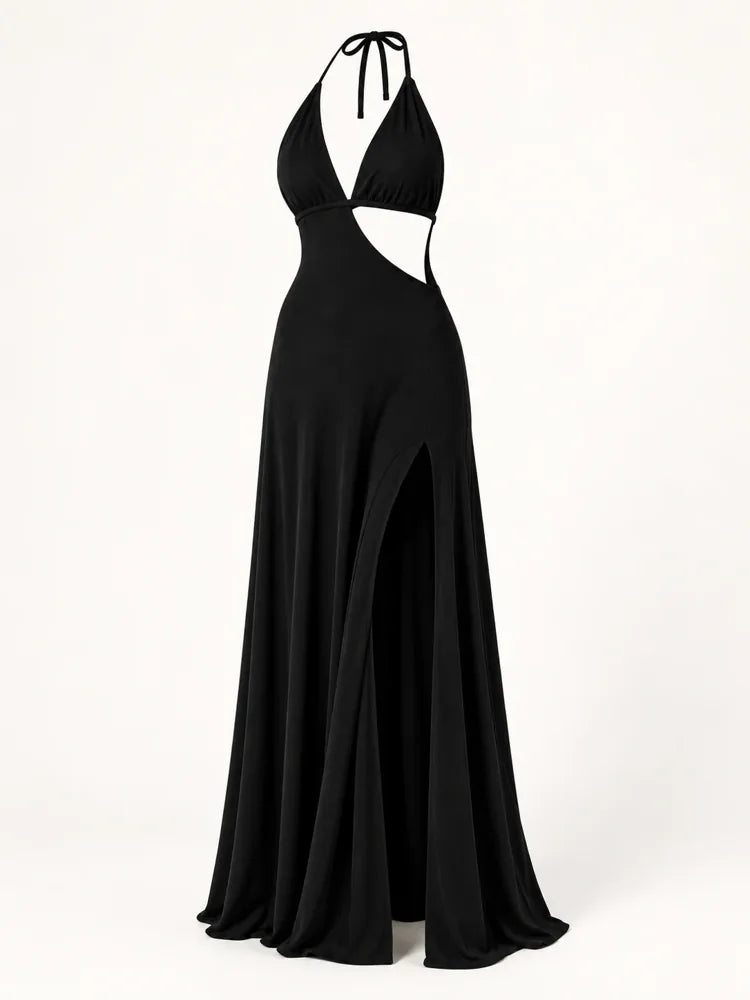 Marta - Vestido maxi con escote y apertura